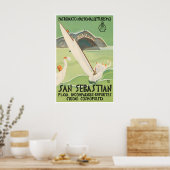San Sebastian Poster Vintage Spanje Reis Kunst (Keuken)