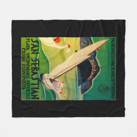 San Sebastian  PosterEurope Fleece Deken (Voorkant (Horizontaal))