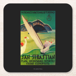 San Sebastian PosterEurope Kartonnen Onderzetters