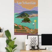 San Sebastian, Spain Poster (Thuiskantoor)