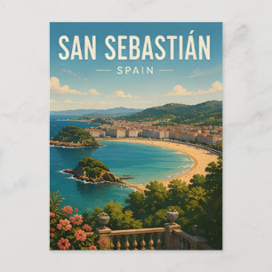 San Sebastian Spanje Baskische kust en reisgids vo Briefkaart