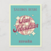 San Sebastián Spanje España Retro  Briefkaart (Voorkant)