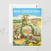 San Sebastian, Spanje,  kunst, reizen Briefkaart (Voorkant / Achterkant)