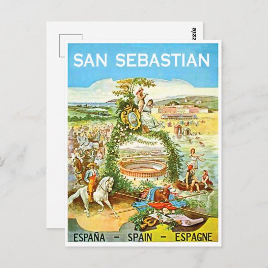 San Sebastian, Spanje, kunst, reizen Briefkaart (Voorkant / Achterkant)