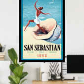 San Sebastian Spanje Poster (Thuiskantoor)