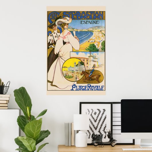  San Sebastian Spanje Reiskunst Poster (Thuiskantoor)
