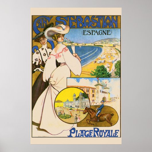 San Sebastian Spanje Reiskunst Poster (Voorkant)