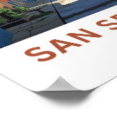 San Sebastian Spanje Reisprint Poster (Hoek)