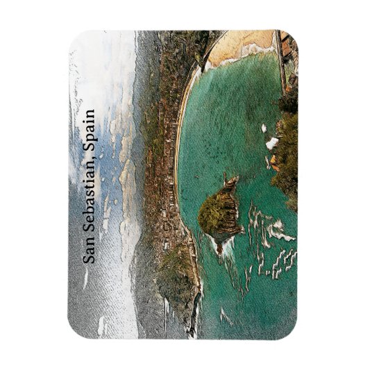 San Sebastian Spanje Reizen Magneet (Verticaal)