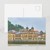 San Sebastian. Uitzicht van de baai van La Concha. Briefkaart (Voorkant / Achterkant)