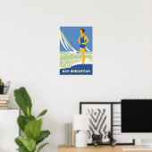 San Sebastian, vectorart retro is klein Poster (Thuiskantoor)
