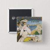 San Sebastian Vierkante Button 5,1 Cm (Voorkant /achterkant)