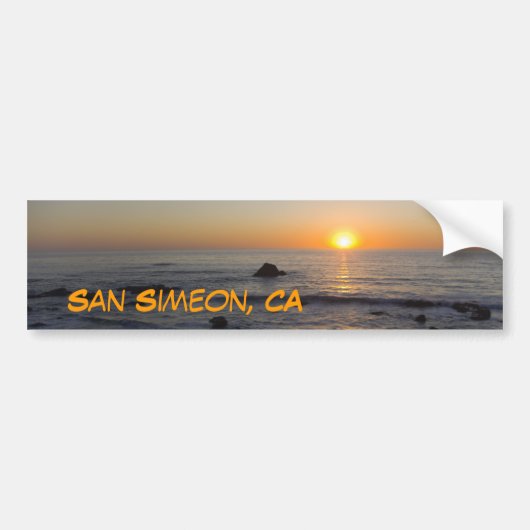 San Simeon, CA Bumpersticker (Voorkant)