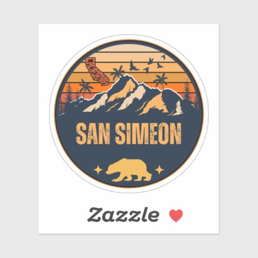 San Simeon, Californië Sticker (Vel)