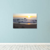 San Simeon Sunset 1 Canvas Afdruk (Insitu (Houten vloer))