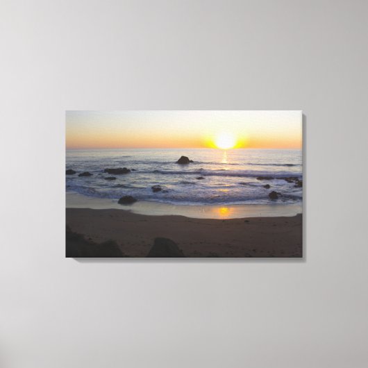 San Simeon Sunset 1 Canvas Afdruk (Voorkant)