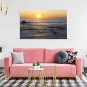 San Simeon Sunset 3 Canvas Afdruk (Insitu (Woonkamer))