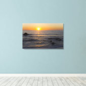 San Simeon Sunset 3 Canvas Afdruk (Insitu (Houten vloer))