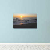 San Simeon Sunset 4 Canvas Afdruk (Insitu (Houten vloer))