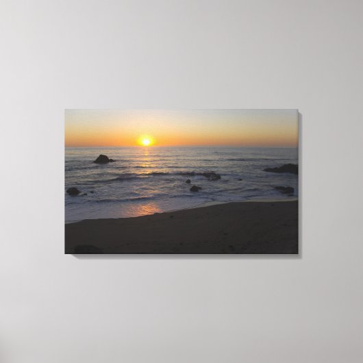 San Simeon Sunset 4 Canvas Afdruk (Voorkant)
