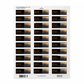 San Simeon Sunset Black 2-adreslabel Etiket (Full Sheet)