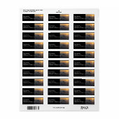 San Simeon Sunset Black Adreslabel Etiket (Full Sheet)
