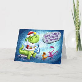 SAN T-REX komt naar de stad! (mat) door Jeff Willi Feestdagen Kaart