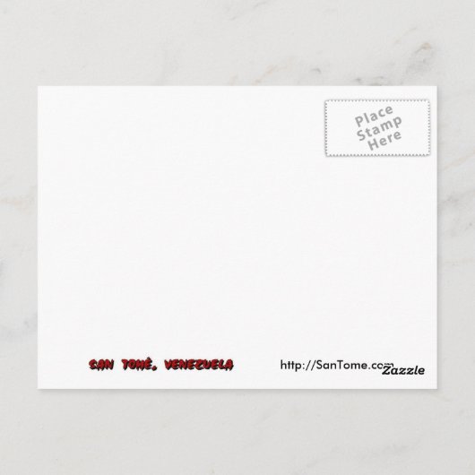 San Tome-postkaart Briefkaart (Achterkant)