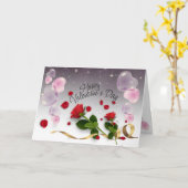 san Valentín con corazones de burbujas Kaart (Gele Bloem)