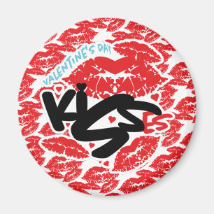 SAN VALENTIN day KISS KISSES/BESO BESOS LABIOS COR Magneet