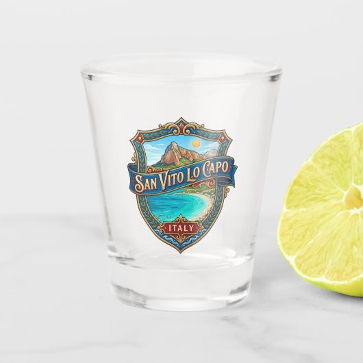 San Vito lo Capo Italië Shot Glas (Voorkant)