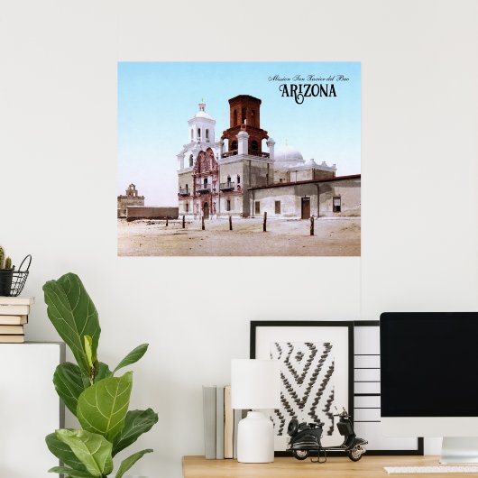 San Xavier del Bac, Arizona Poster (Thuiskantoor)