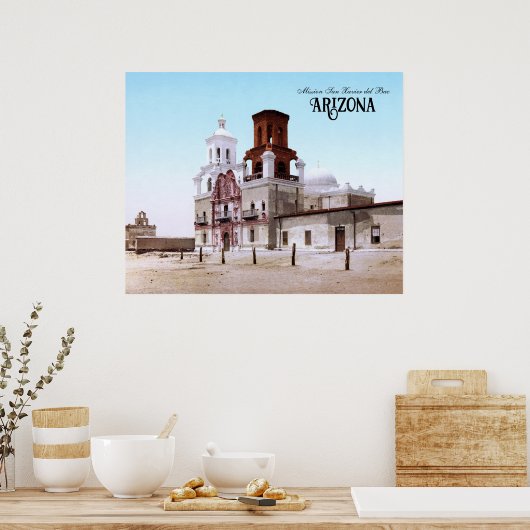 San Xavier del Bac, Arizona Poster (Keuken)