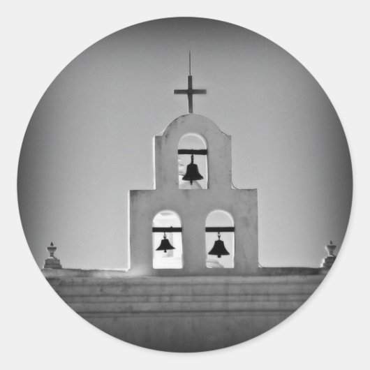 San Xavier kerk Ronde Sticker (Voorkant)