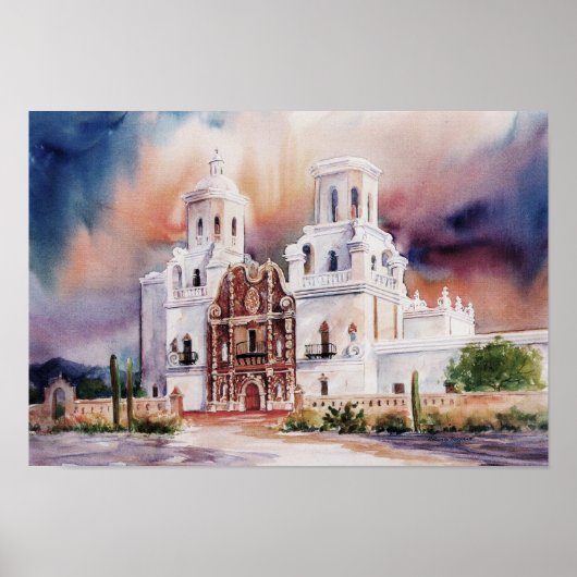 San Xavier Mission Canvas afdrukken Poster (Voorkant)
