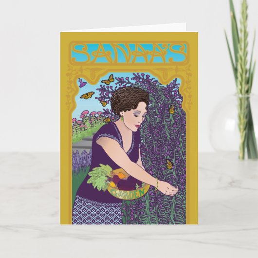 Sanaa's tuin gevouwen notitie Kaart (Voorkant)