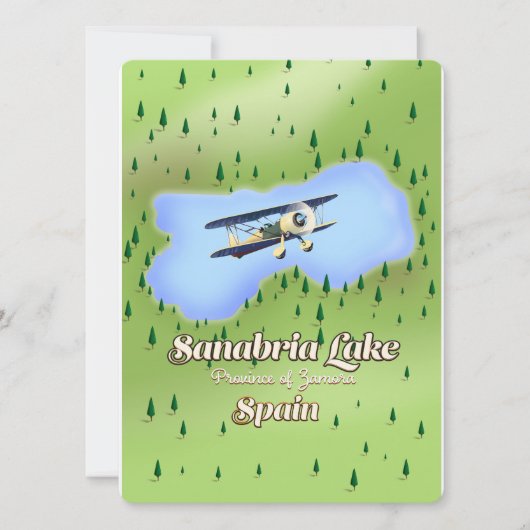 Sanabria-meer Spanje reis Kaart. (Voorkant)