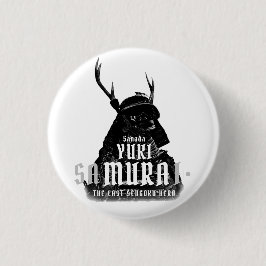 SANADA YUKIMURA (Donkere zver) Ronde Button 3,2 Cm