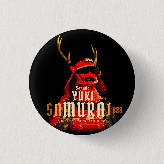 SANADA YUKIMURA (normaal zver) Ronde Button 3,2 Cm (Voorkant)