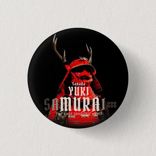 SANADA YUKIMURA (Red ver.) Ronde Button 3,2 Cm (Voorkant)