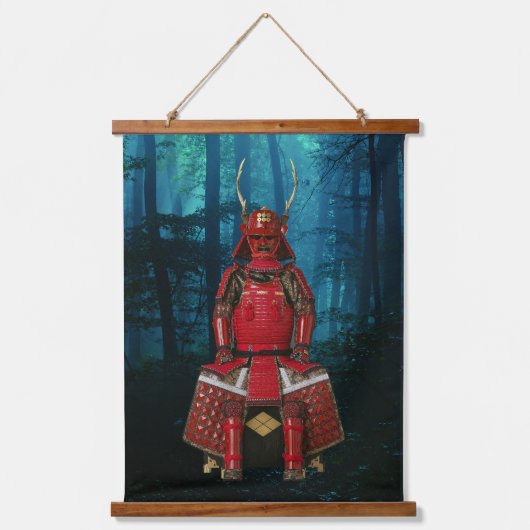 Sanada Yukimura Samurai Armor Wall Tapestry Hangend Wandkleed (Voorkant)