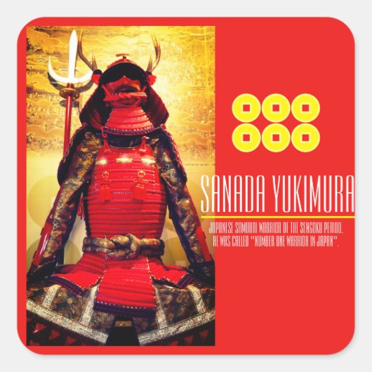 SANADA YUKIMURA:Seal Vierkante Sticker (Voorkant)