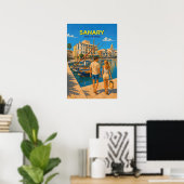 Sanary – Oude Reisposter Poster (Thuiskantoor)