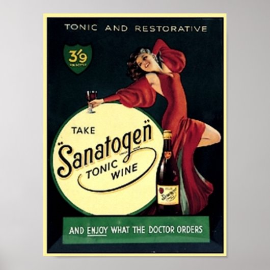 Sanatogeen Tonic Wine Poster (Voorkant)