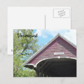 Sanborn Covered Bridge- Vermont Briefkaart (Voorkant / Achterkant)
