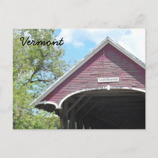 Sanborn Covered Bridge- Vermont Briefkaart (Voorkant)