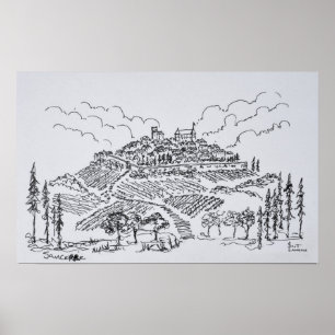 Sancerre Vineyards Loire Valley, Frankrijk Poster