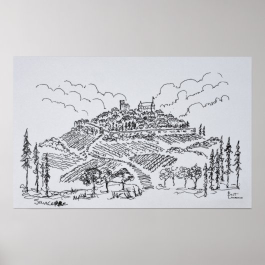 Sancerre Vineyards | Loire Valley, Frankrijk Poster (Voorkant)