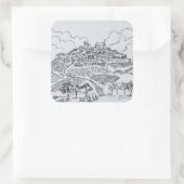 Sancerre Vineyards | Loire Valley, Frankrijk Vierkante Sticker (Tas)