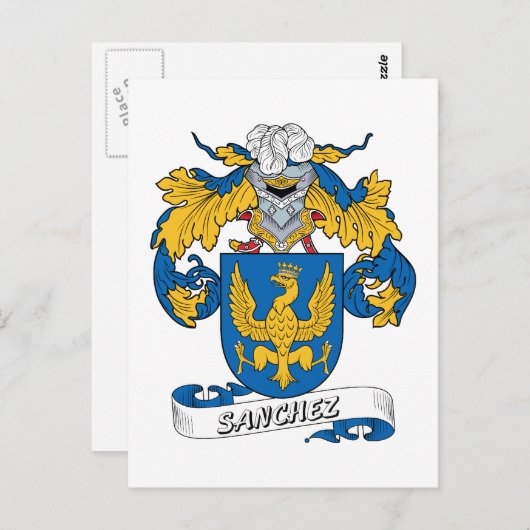 Sanchez Family Crest Briefkaart (Voorkant / Achterkant)